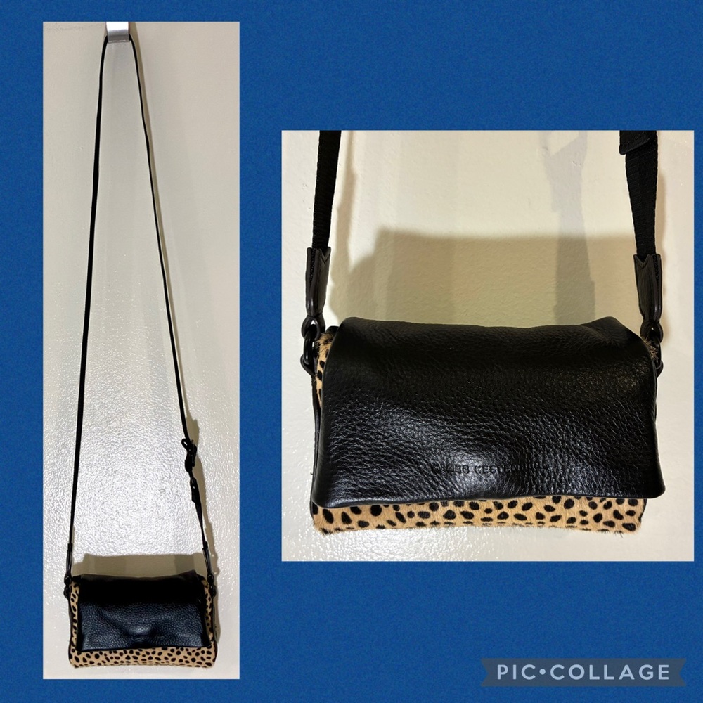 Aimee Kestenberg Broadway Cheetah Calf Hair & Leather Crossbody Mini Bag